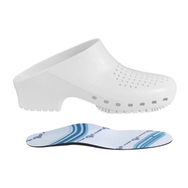 Zoccoli Professionali Calzuro Classic S - Sanitari, Senza Fori, Celeste, Taglia 46-47